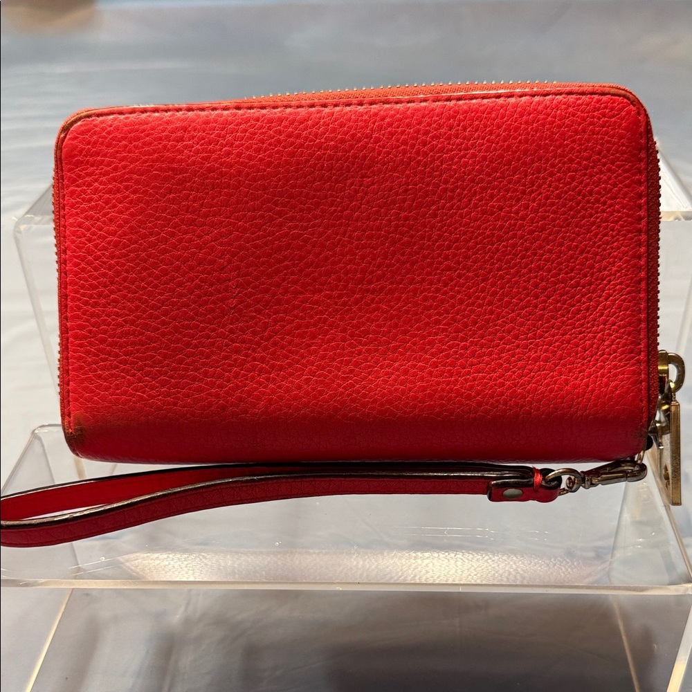 Kate Spade Vibrant orange/peach Dark Wristlet Clutch - Picture 4 of 11